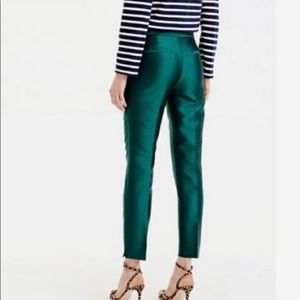 J.Crew emerald satin pants